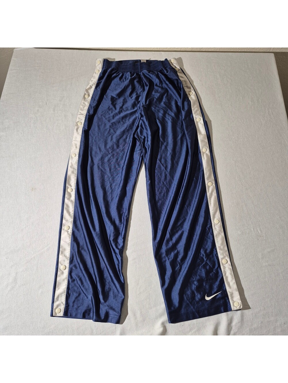 Vintage 90s Nike Team XL XLarge Break Away Tear Away Snap Pants Blue White